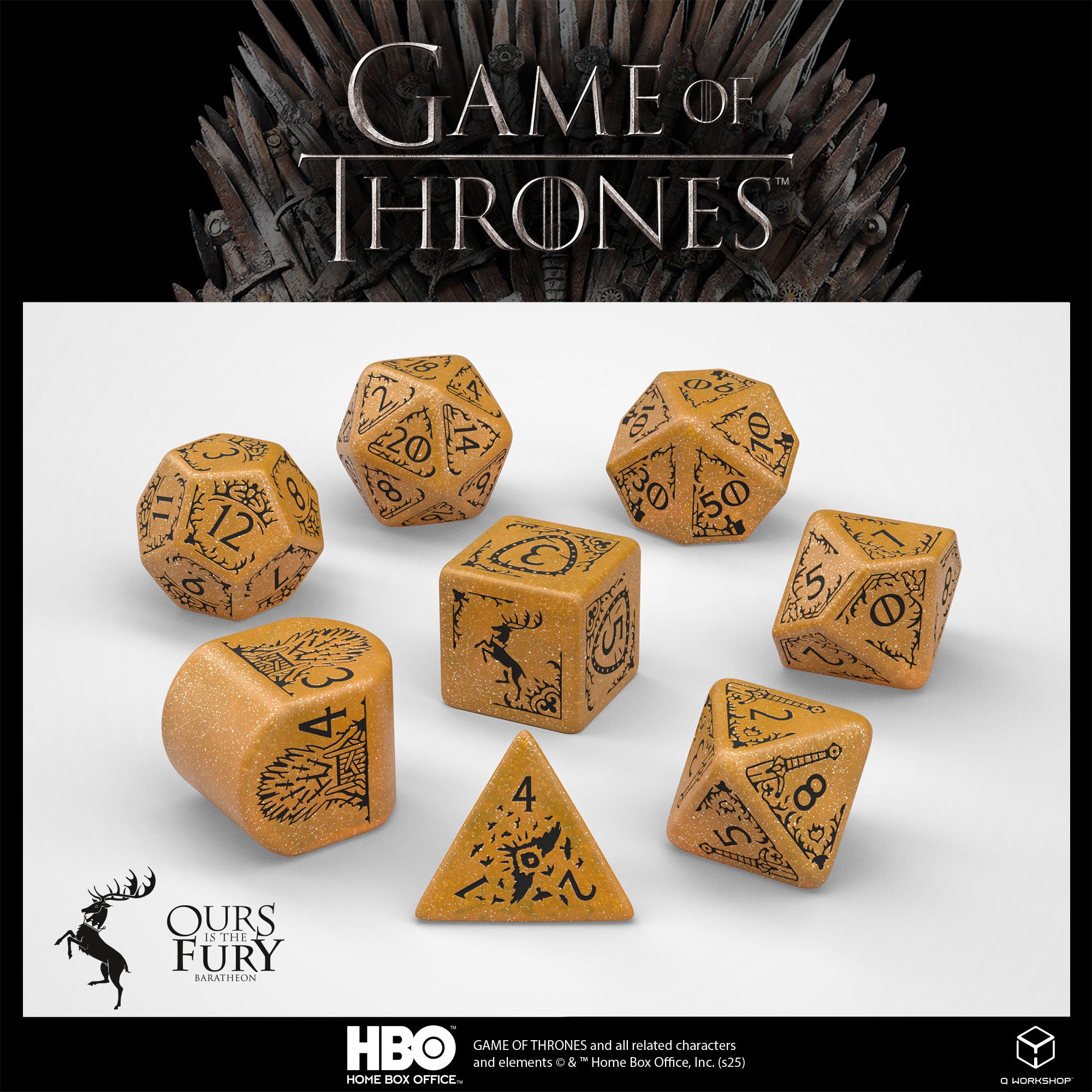 GOT/00190166/2025/4/A - SET 8 DADI - GAME OF THRONES - BARATHEON