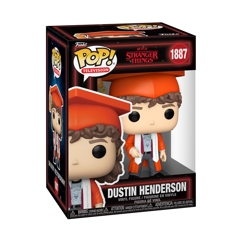 STRANGER THINGS S5 S4 - POP FUNKO VINYL FIGURE 1887 DUSTIN HENDERSON 9CM