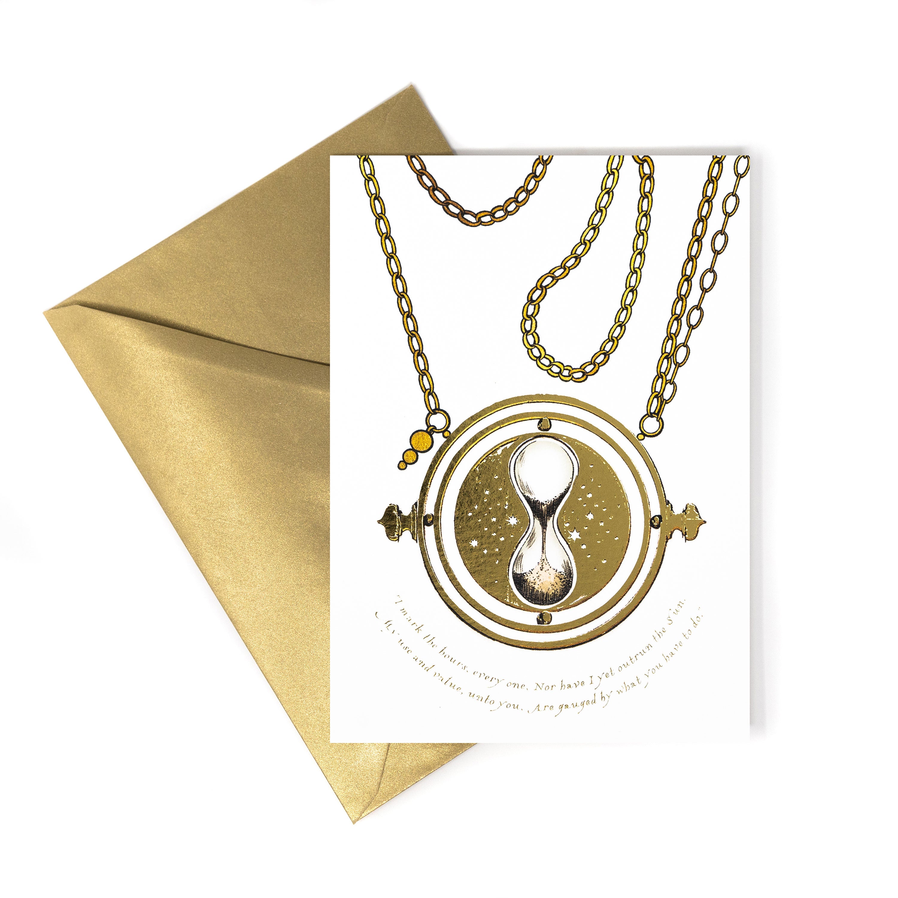 HPCARD60 - HARRY POTTER - CONCEPT ART: HERMIONE GRANGER'S TIME TURNER - NOTECARD