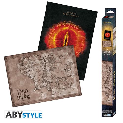ABYDCO722 - LORD OF THE RINGS - EYE & MAP - SET 2 CHIBI POSTER (52X38)