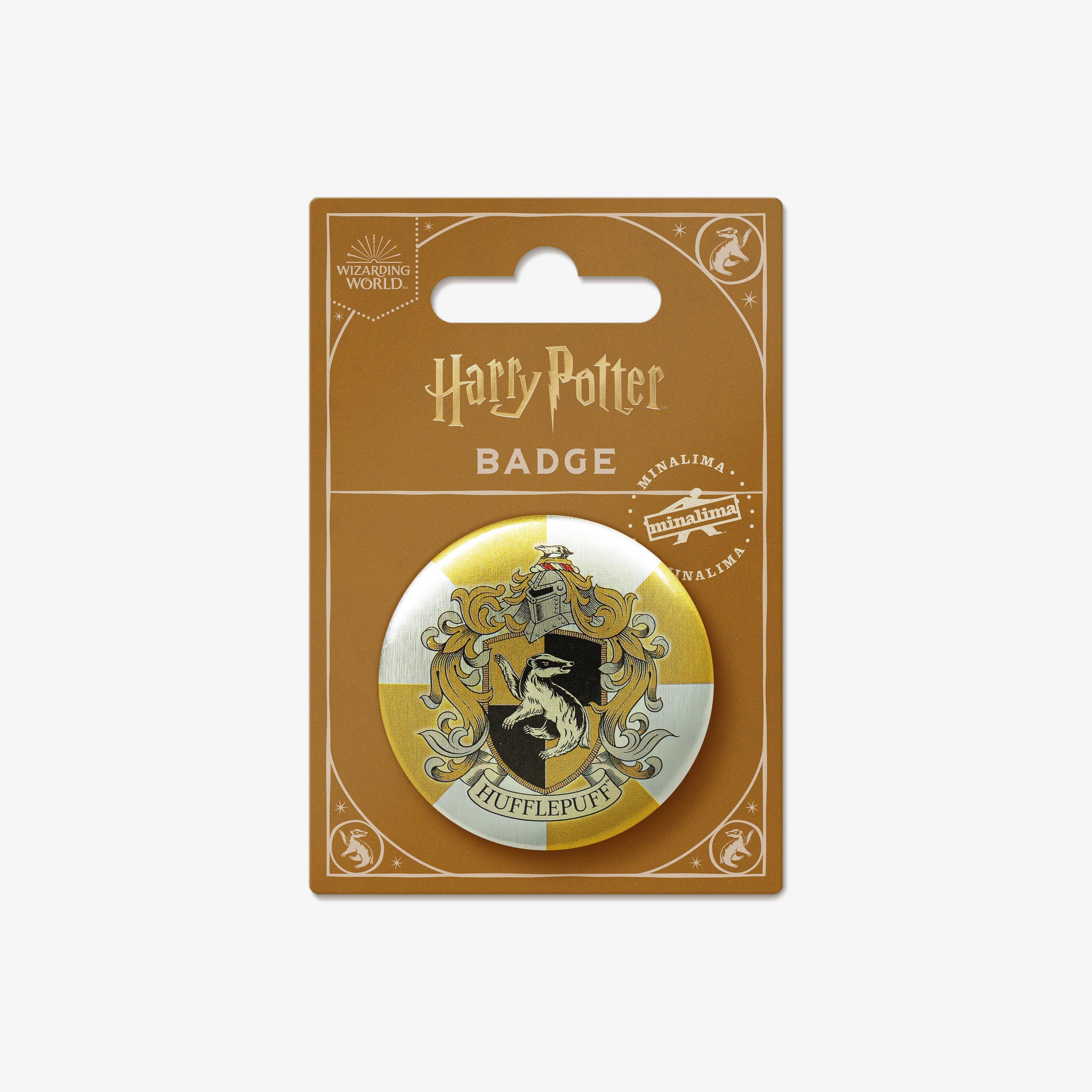 HPBB04 - HOGWARTS: HUFFLEPUFF HOUSE CREST - BADGE