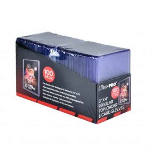 83648 - 100 TOPLOADER 3" X 4" + 100 CARD SLEEVES