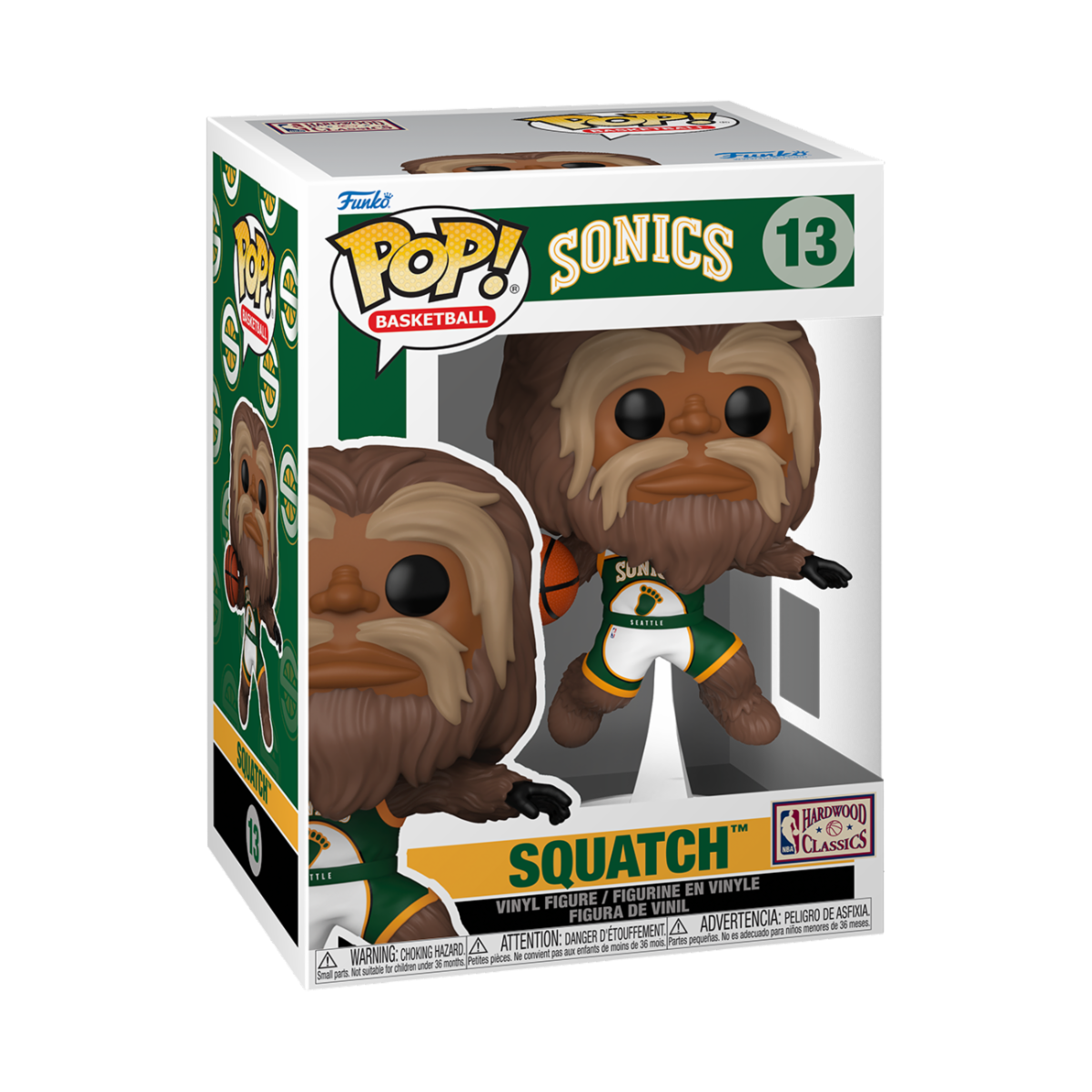 NBA - POP FUNKO VINYL FIGURE 13 SQUATCH (SONICS) 9CM