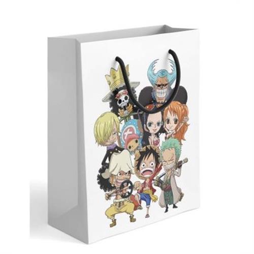 OPSB21 - ONE PIECE - SHOPPER BIANCO 18,5X23X10 M - CARTONCINO PLASTIFICATO