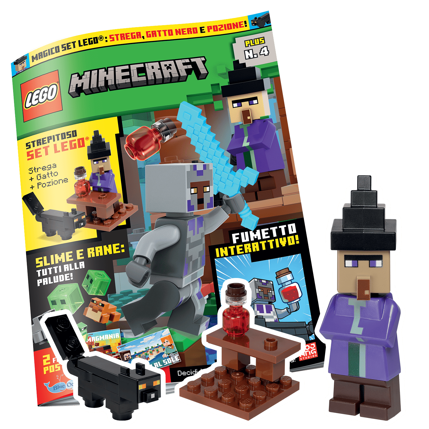 LEGO MINECRAFT PLUS N.4 - SET GIOCO LEGO: STREGA + GATTO + POZIONE