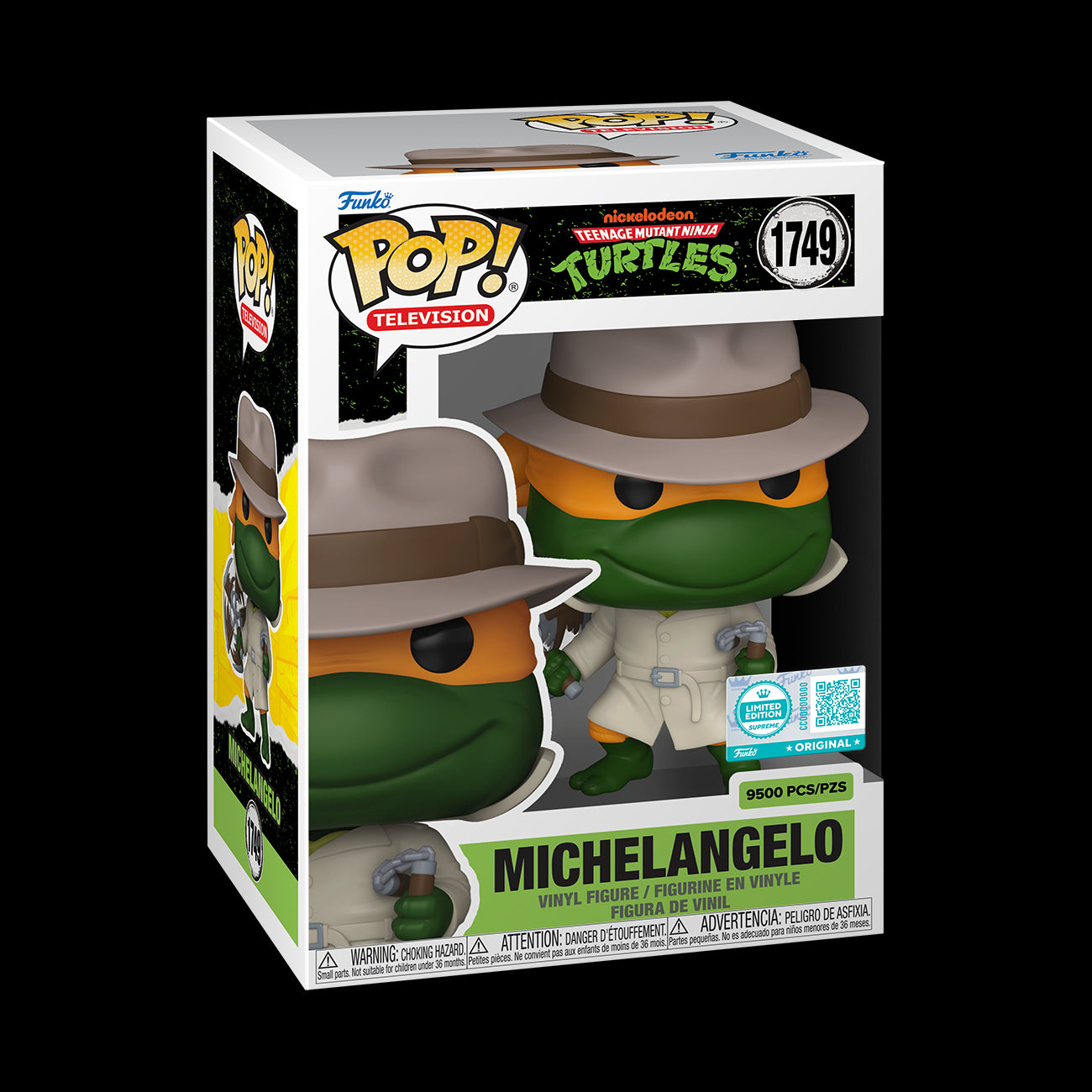 POP TV: TNMT - POP FUNKO VINYL FIGURE SUPREME - MICHELANGELO TRENCHCOAT 9CM FUNSIDE EXCL