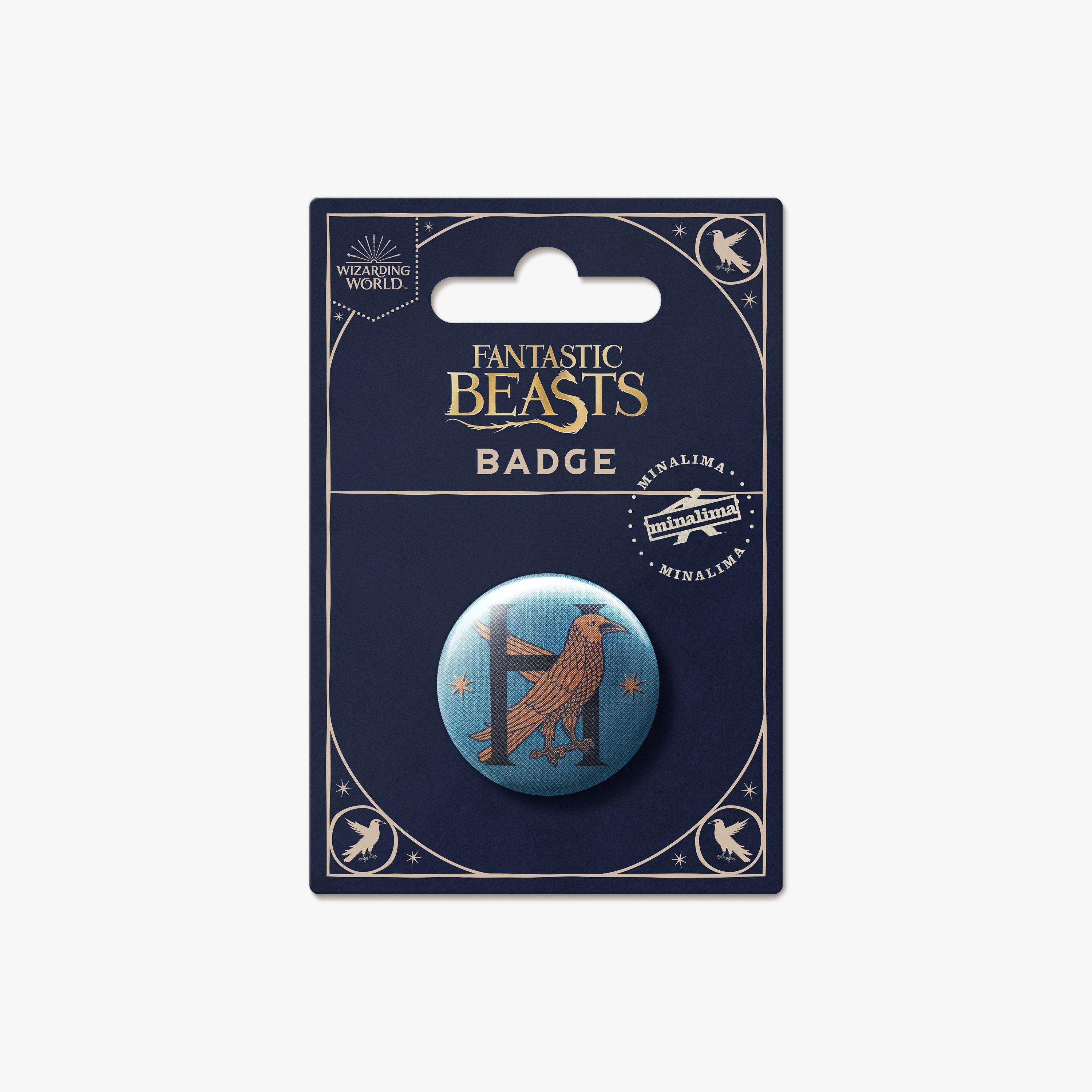 FBBB08 - HOGWARTS: RAVENCLAW HOUSE RAVEN - BADGE