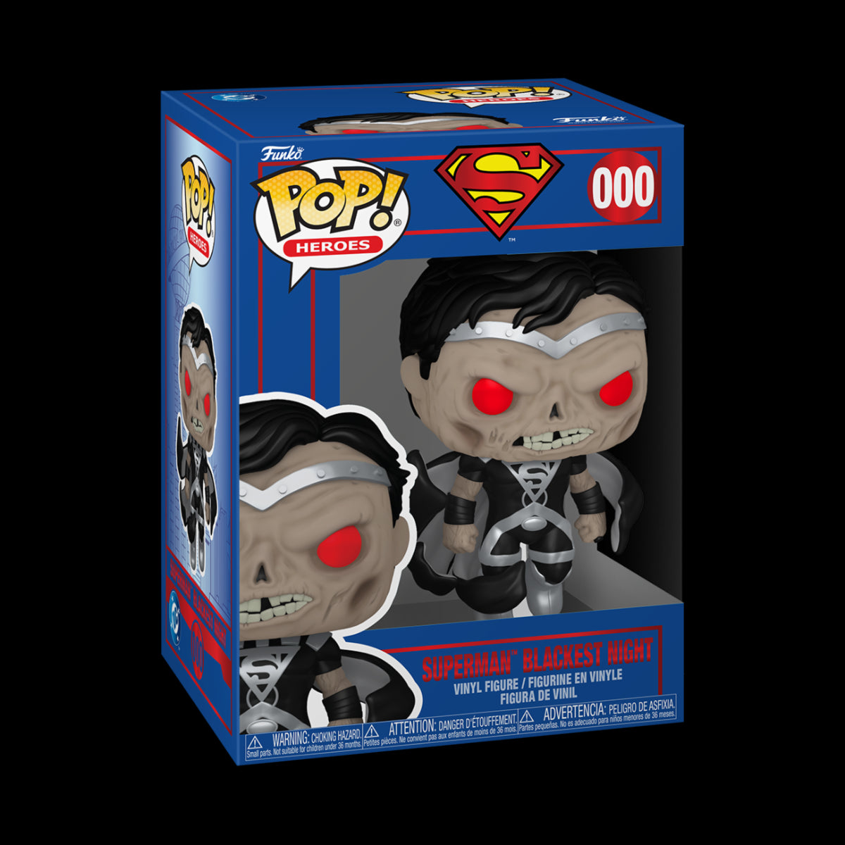DC COMICS: SHIELD THROUGH THE AGES 000 POP FUNKO VINYL FIGURE - SUPERMAN BLACKEST NIGHT 9CM
