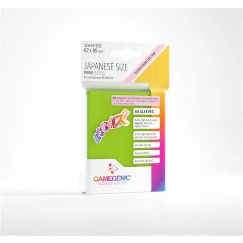 GGS10124ML - 60 JAPANESE SIZE PRIME SLEEVES - LIME