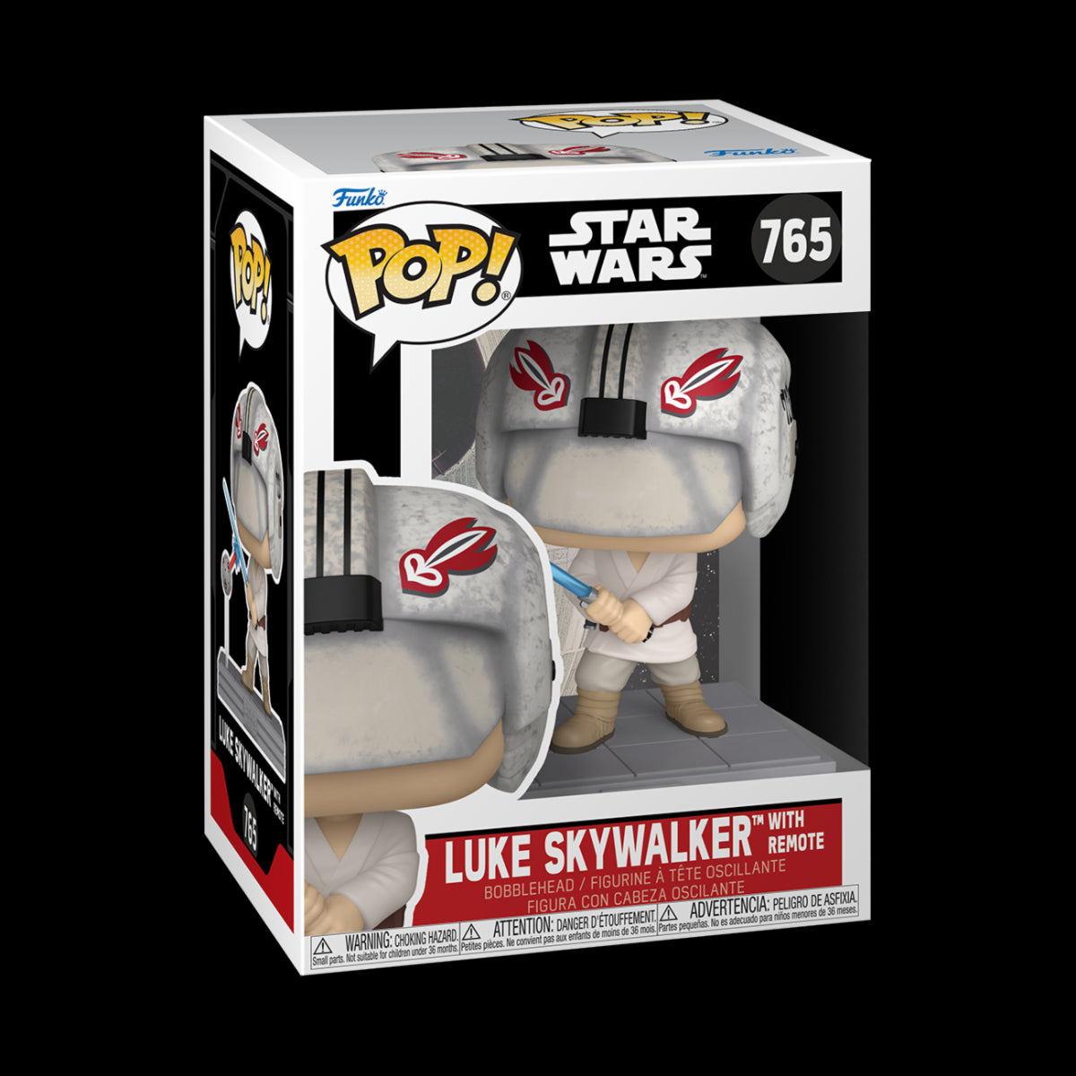 STAR WARS - POP FUNKO VINYL FIGURE 765 LUKE/REMOTE 9CM