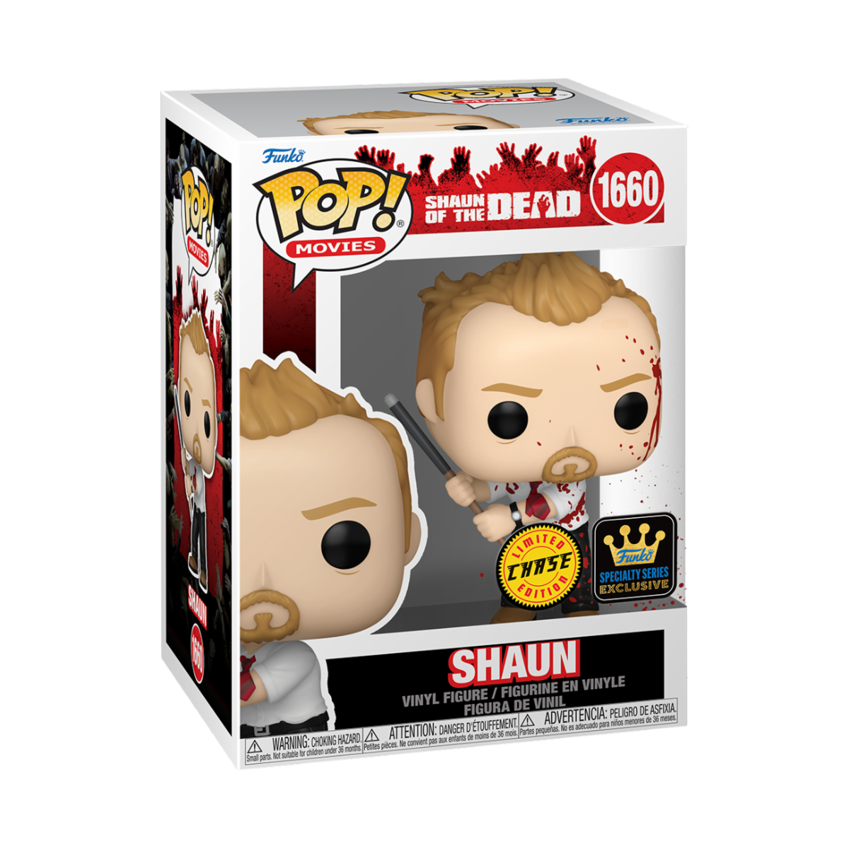 SHAUN OF THE DEAD - POP FUNKO VINYL FIGURE 1660 SHAUN CHASE 9CM