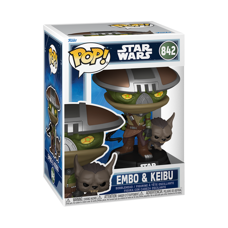 STAR WARS: MANDALORIAN & GROGU (2026) S2 - POP FUNKO VINYL FIGURE 842 EMBO & KEIBU 9CM