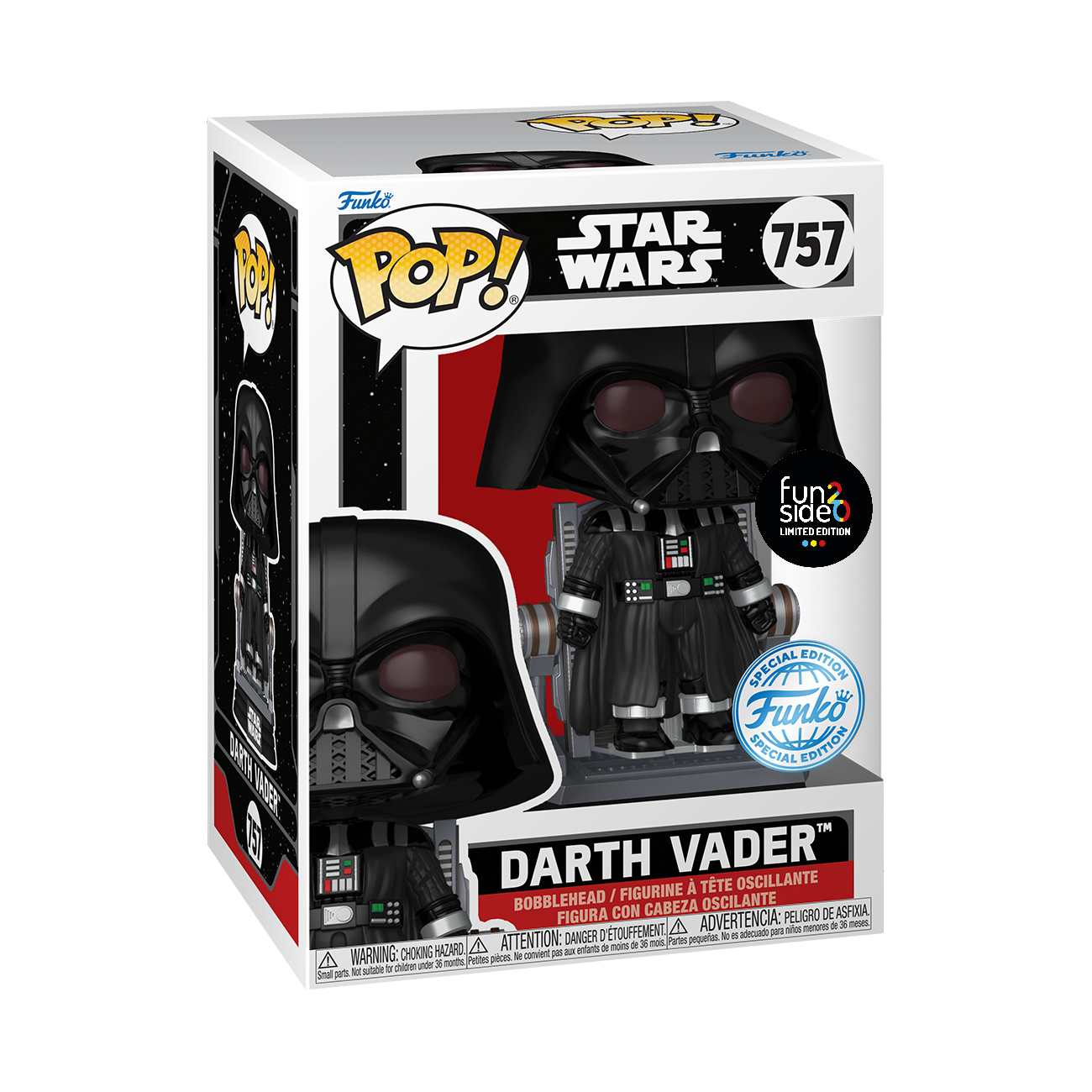 STAR WARS - POP FUNKO VINYL FIGURE 757 DARTH VADER REBUILD 9CM FUNSIDE 20 EXCL