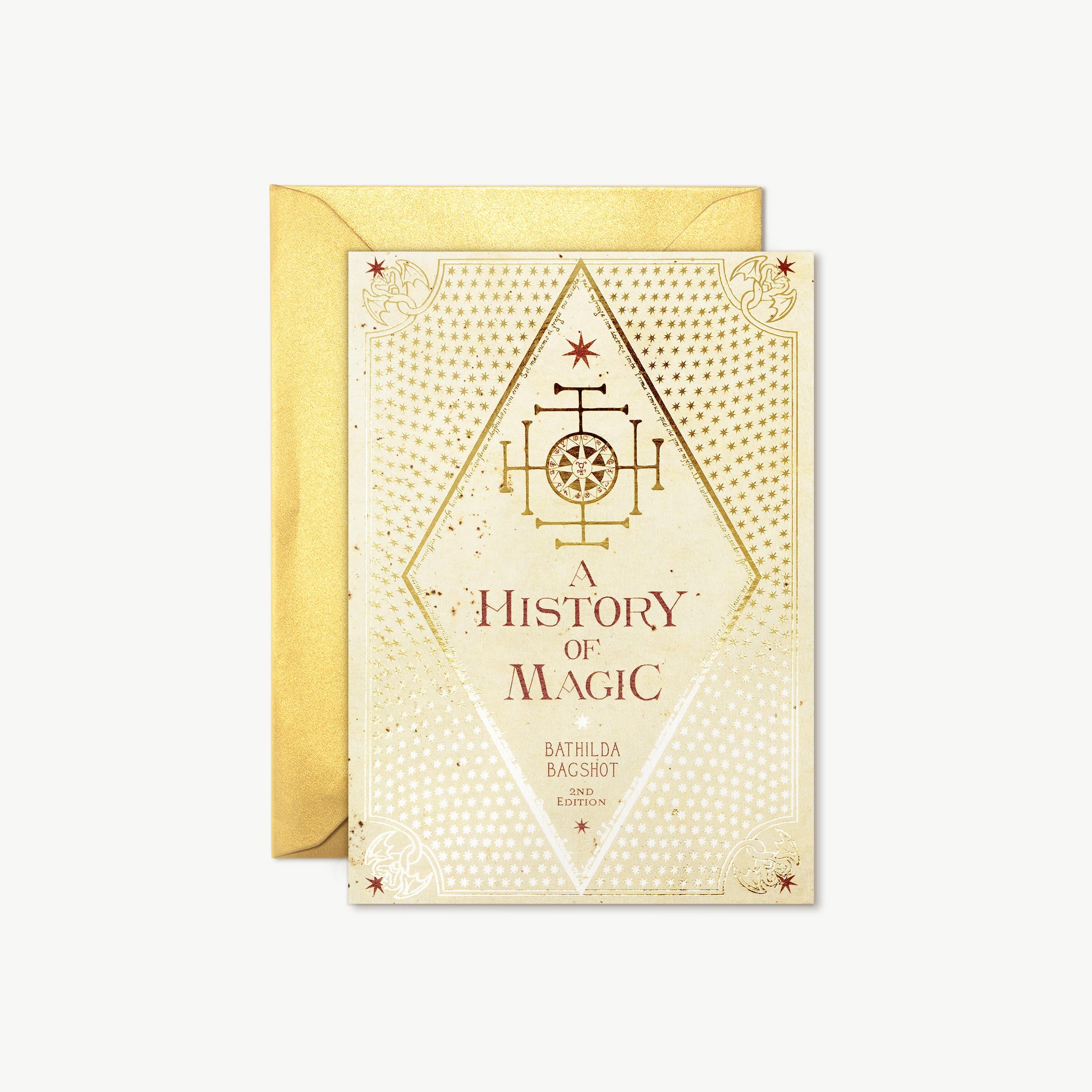 HPCARD18 - HARRY POTTER - WIZARDING BOOKS: 'A HISTORY OF MAGIC' - NOTECARD