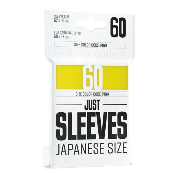 GGX10017ML - JUST SLEEVES - 60 JAPANESE SIZE CARD GAME SLEEVE - YELLOW