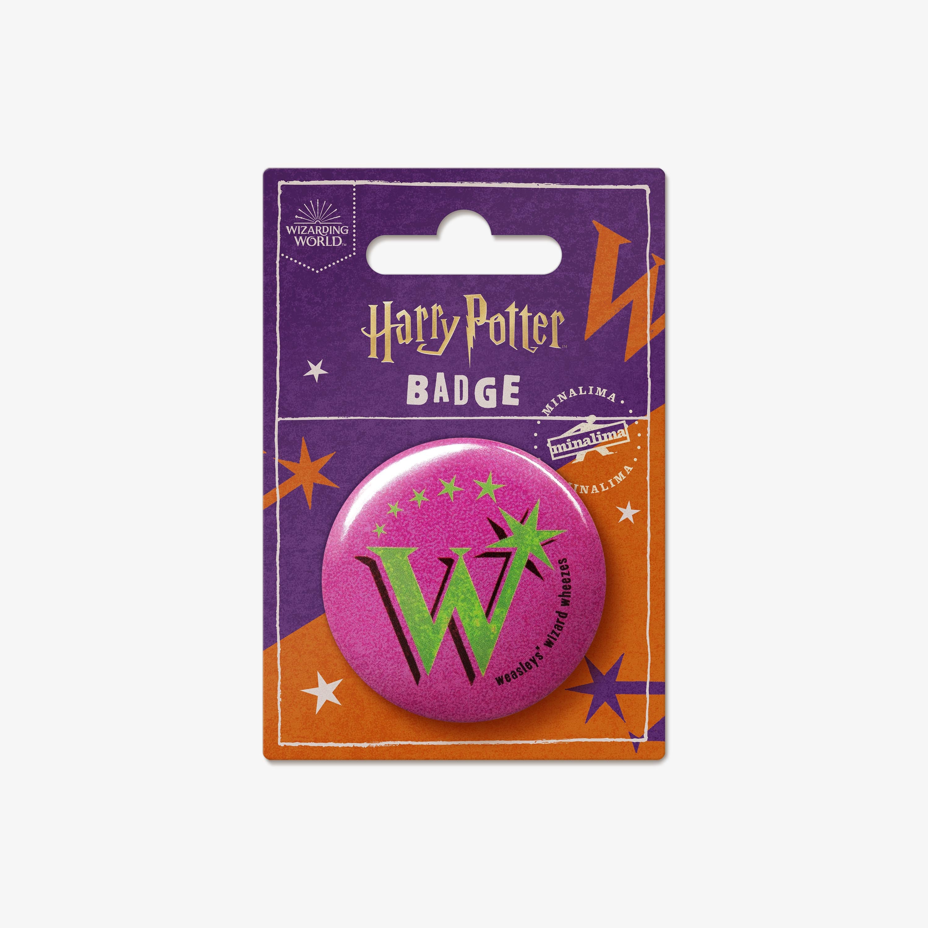 HPBB20 - HARRY POTTER - WEASLEYS' WIZARD WHEEZES 'W' LOGO - BADGE