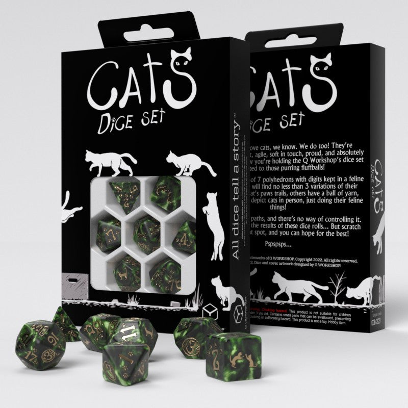 SCAT06 - SET 7 DADI - CATS DICE SET: PIXEL