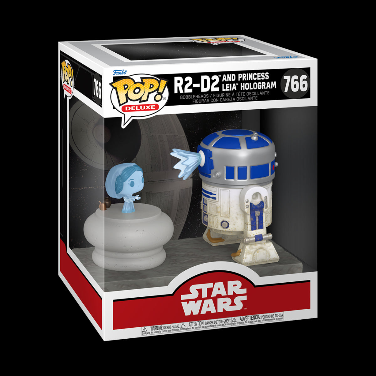 STAR WARS - POP FUNKO DELUXE VINYL FIGURE 766 R2 W/ LEIA15CM