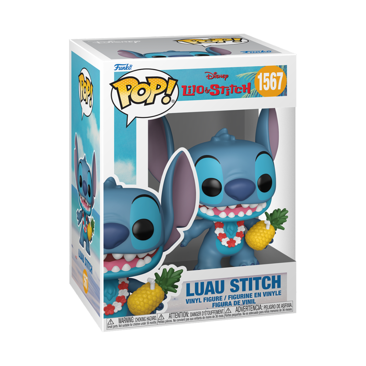 DISNEY: LILO & STITCH - POP FUNKO VINYL FIGURE 1568 LUAU STITCH 9CM
