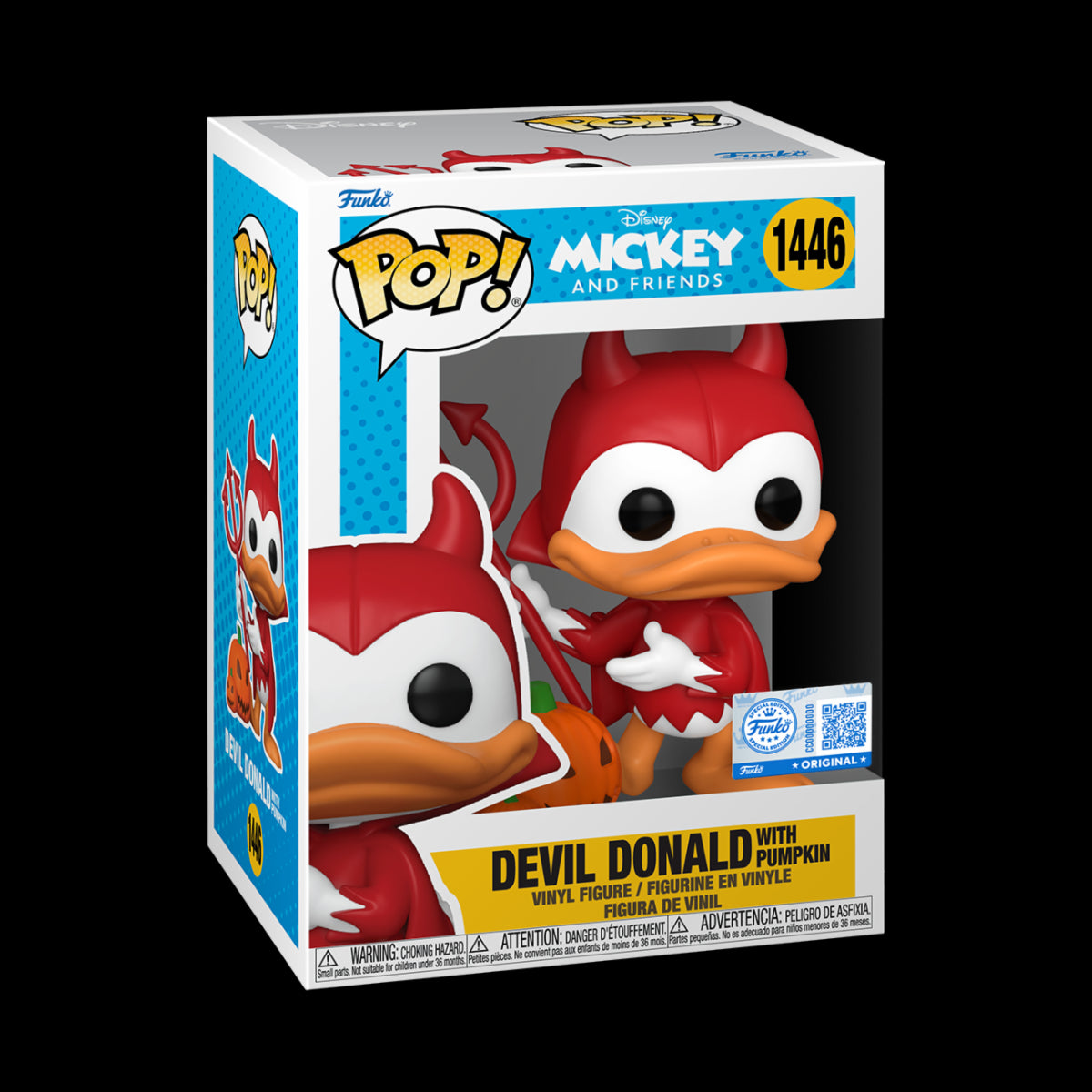 DISNEY - POP FUNKO VINYL FIGURE 1446 DEVIL DONALD W/CHASE (ASSORTMENT 6PZ) 9CM