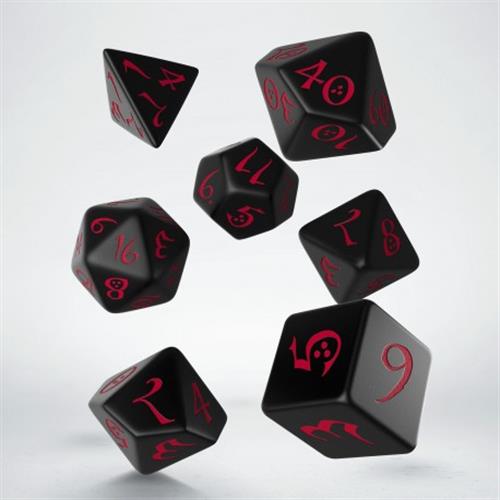 SCLE06 - SET 7 DADI CLASSICI BLACK RED