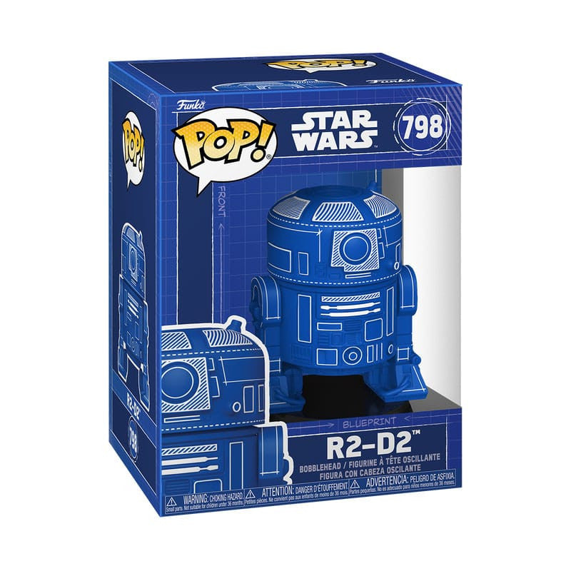 STAR WARS - POP FUNKO VINYL FIGURE 798 R2-D2 BLUEPRINT 9CM