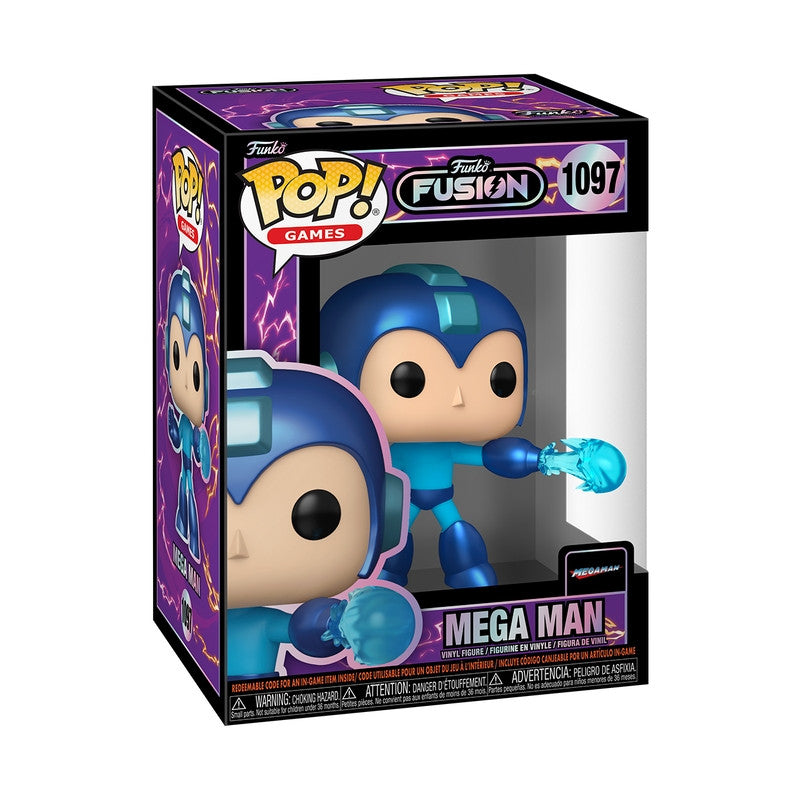 FUNKO FUSION: MEGA MAN - POP FUNKO VINYL FIGURE - MEGA MAN W/CHASE (ASSORTMENT 6PZ) 9CM