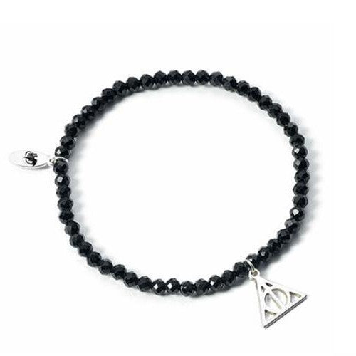 HPCR0529 - HARRY POTTER - BRACCIALETTO PERLE NERE - I DONI DELLA MORTE