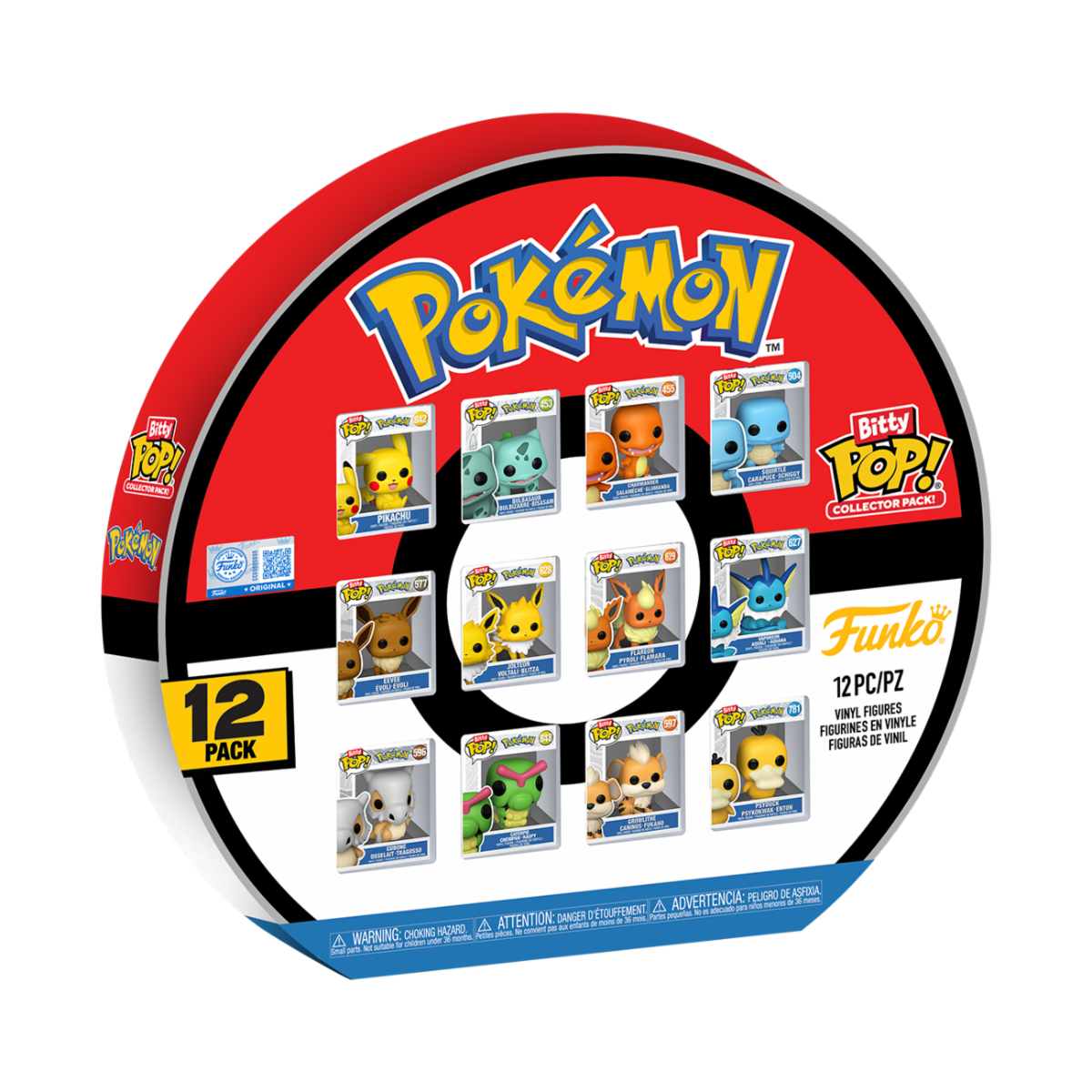 88984 - POKEMON - POP FUNKO BITTY VINYL FIGURE - ASSORTMENT 12PC PDQ