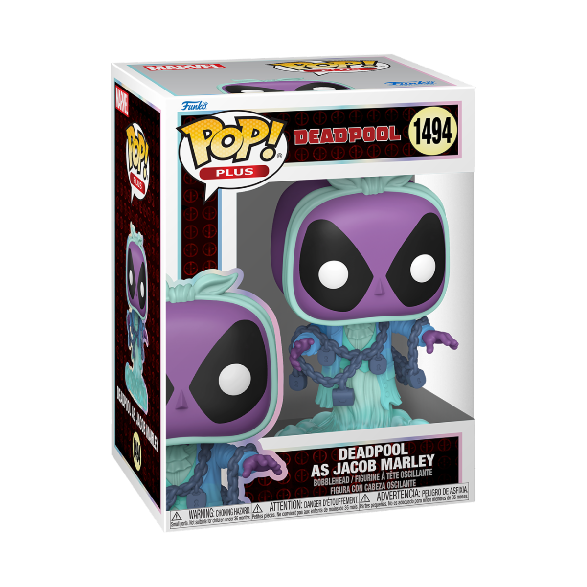 MARVEL: DEADPOOL - LITERARY CLASSICS - POP FUNKO PLUS VINYL FIGURE 1494 DEADPOOL JACOB MARLEY 9CM