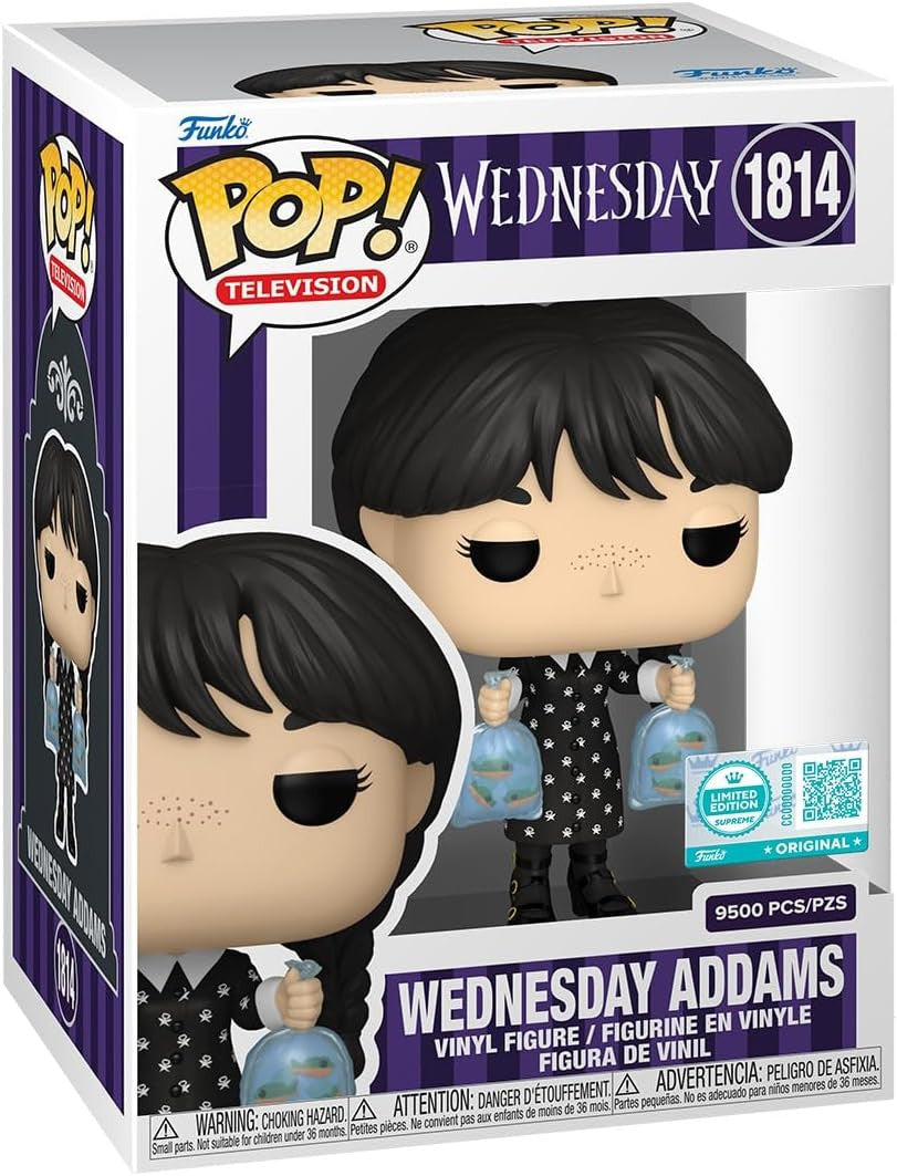 POPTV: WEDNESDAY - POP FUNKO VINYL FIGURE SUPREME - WEDNESDAY WITH PIRANHA'S 9CM FUNSIDE EXCL - 0