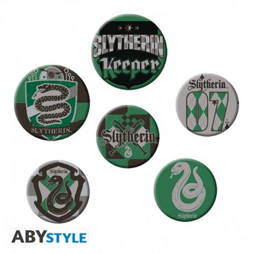 BP0825 - HARRY POTTER - 6 BADGES PACK - SLYTHERIN
