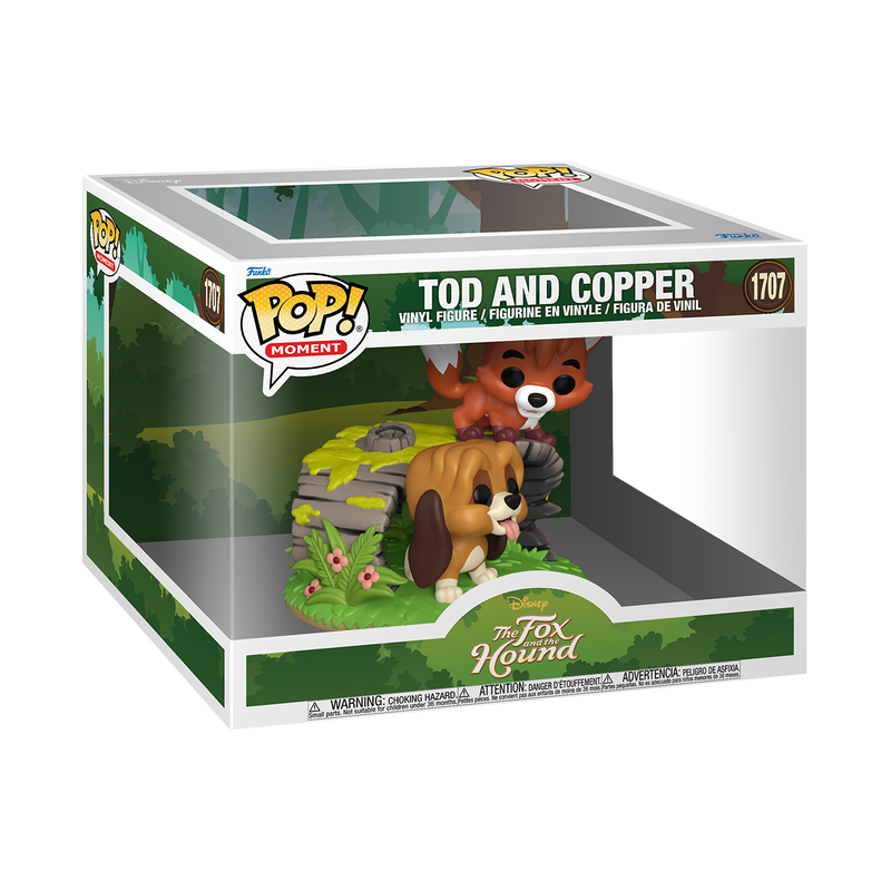THE FOX AND THE HOUND - POP FUNKO MOVIE MOMENT VINYL FIGURE 1707 TOD AND COPPER 9CM