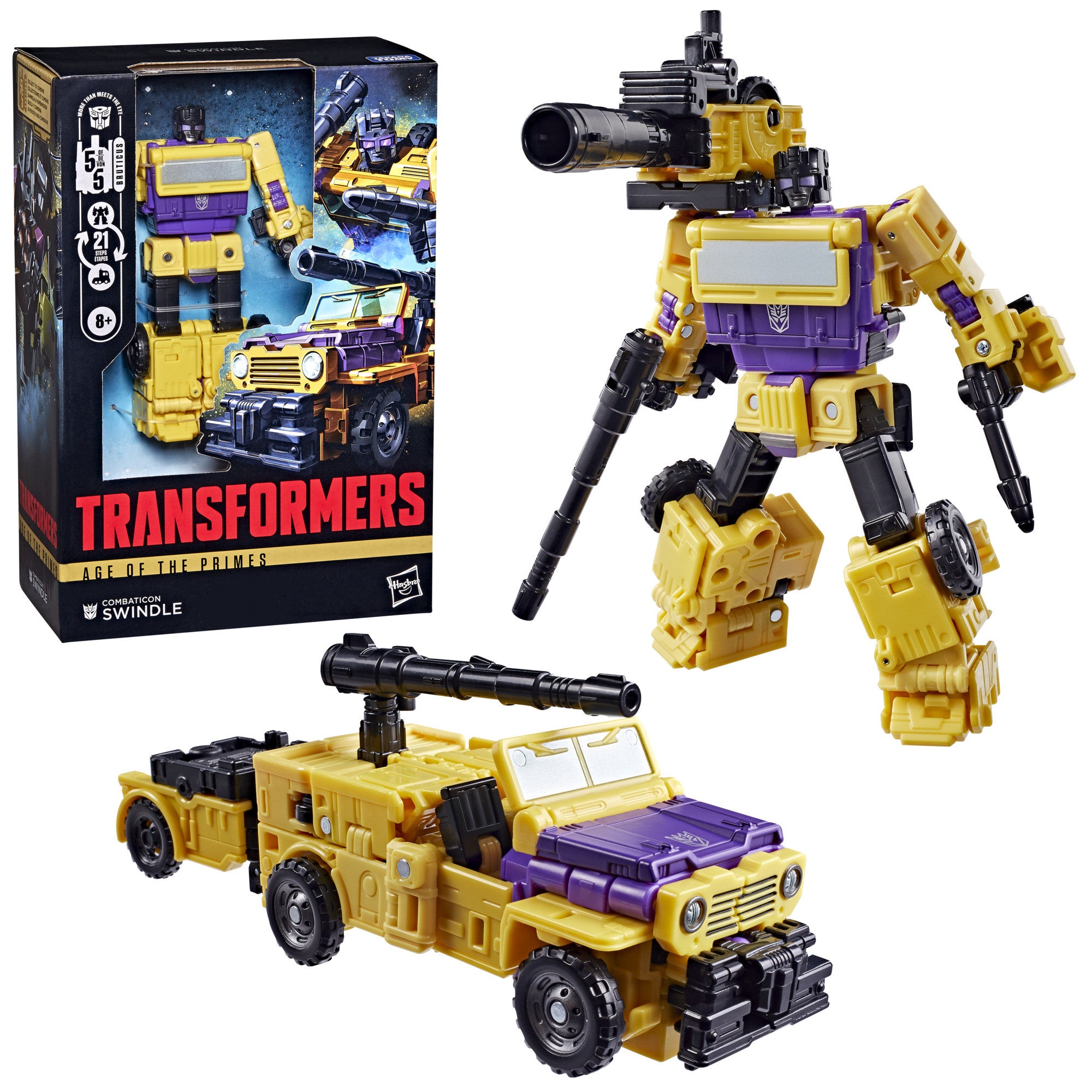 TRANSFORMERS - AGE OF THE PRIMES - VOYAGER CLASS - COMBATICON SWINDLE - ACTION FIGURE 17CM
