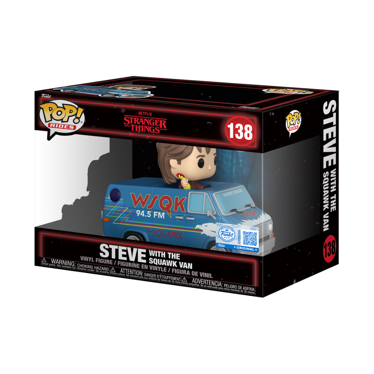 STRANGER THINGS - POP FUNKO RIDE DELUXE VINYL FIGURE 138 STEVE WITH THE SQUAWK VAN 15CM