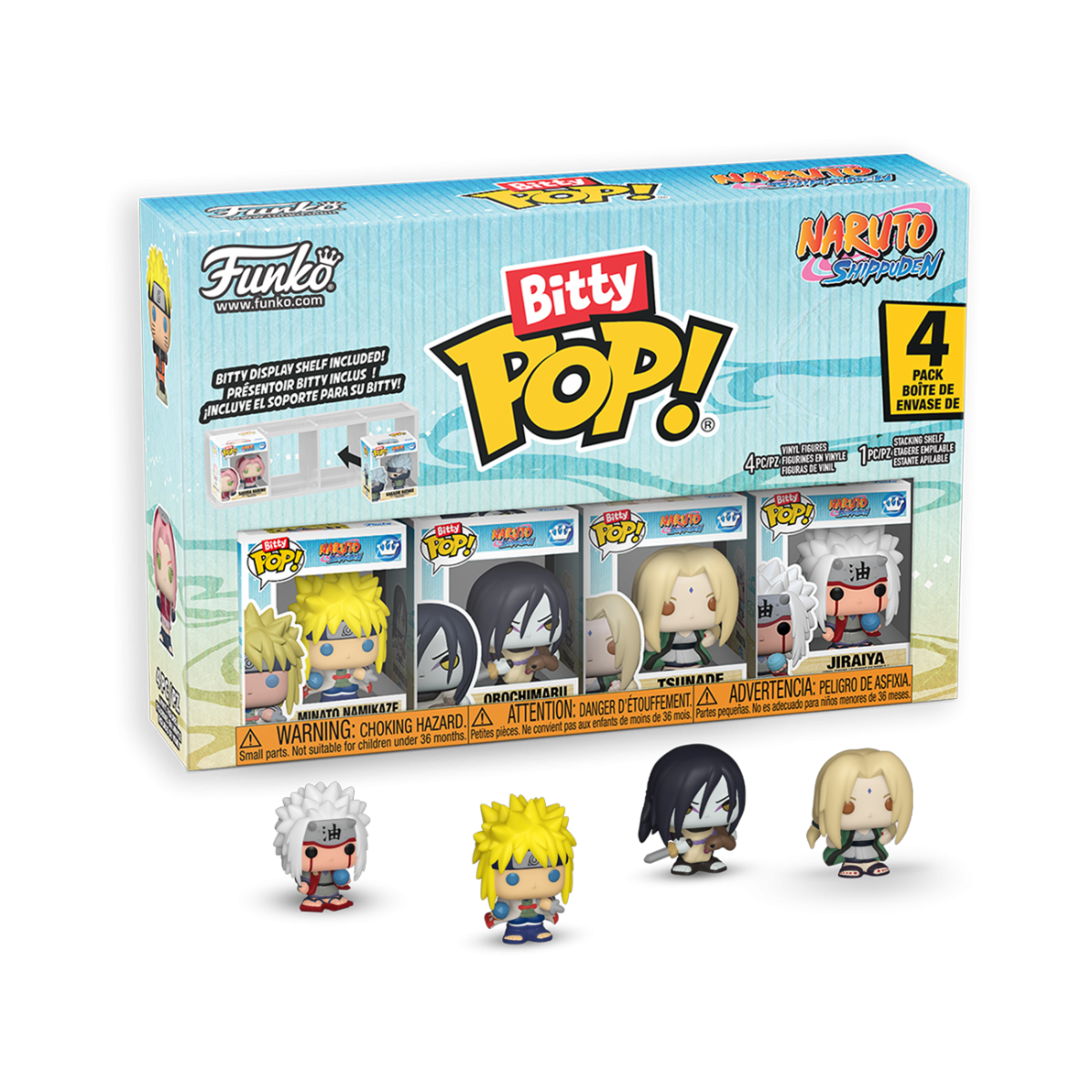 89864 - NARUTO SHIPPUDEN - POP FUNKO BITTY VINYL FIGURE - MINATO NAMIKAZE (TEAM 2) (4PK)