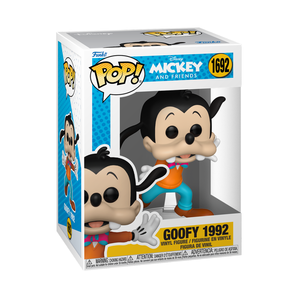 GOOFY THROUGH THE AGES - POP FUNKO VINYL FIGURE 1692 GOOFY 1992 9CM
