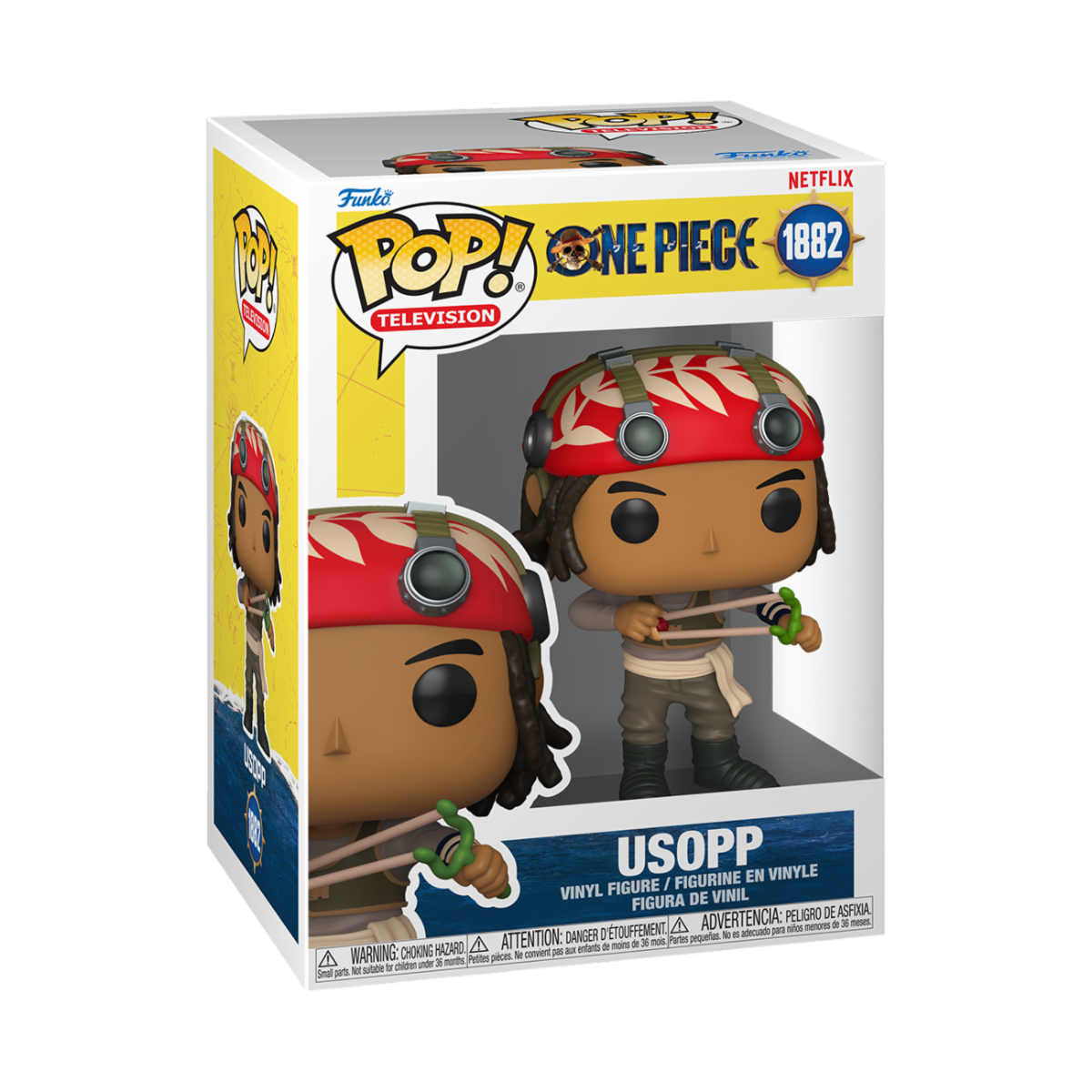 NETFLIX: ONE PIECE (LA) - POP FUNKO VINYL FIGURE 1882 USOPP 9CM