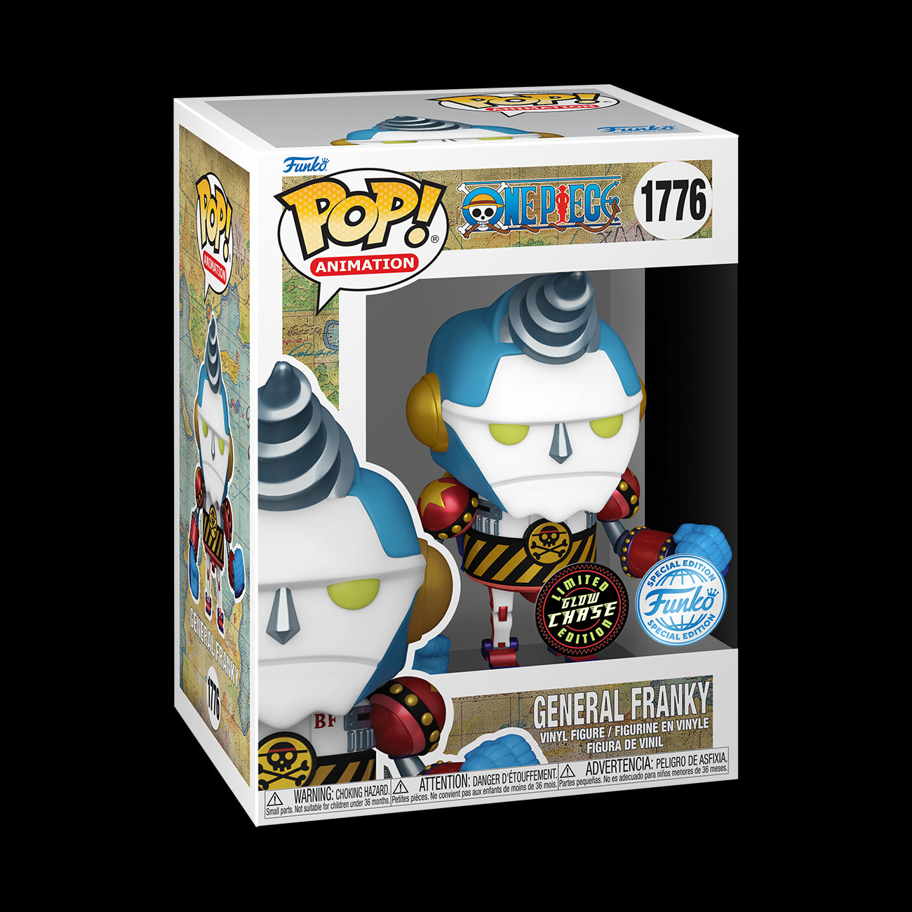 ONE PIECE - POP FUNKO VINYL FIGURE 1176 GENERAL FRANKY - CHASE 9CM CARTOOMICS 2024EXCL