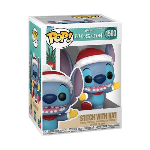 DISNEY: HOLIDAY - LILO & STITICH - POP FUNKO VINYL FIGURE 1503 STITCH W/HAT 9CM