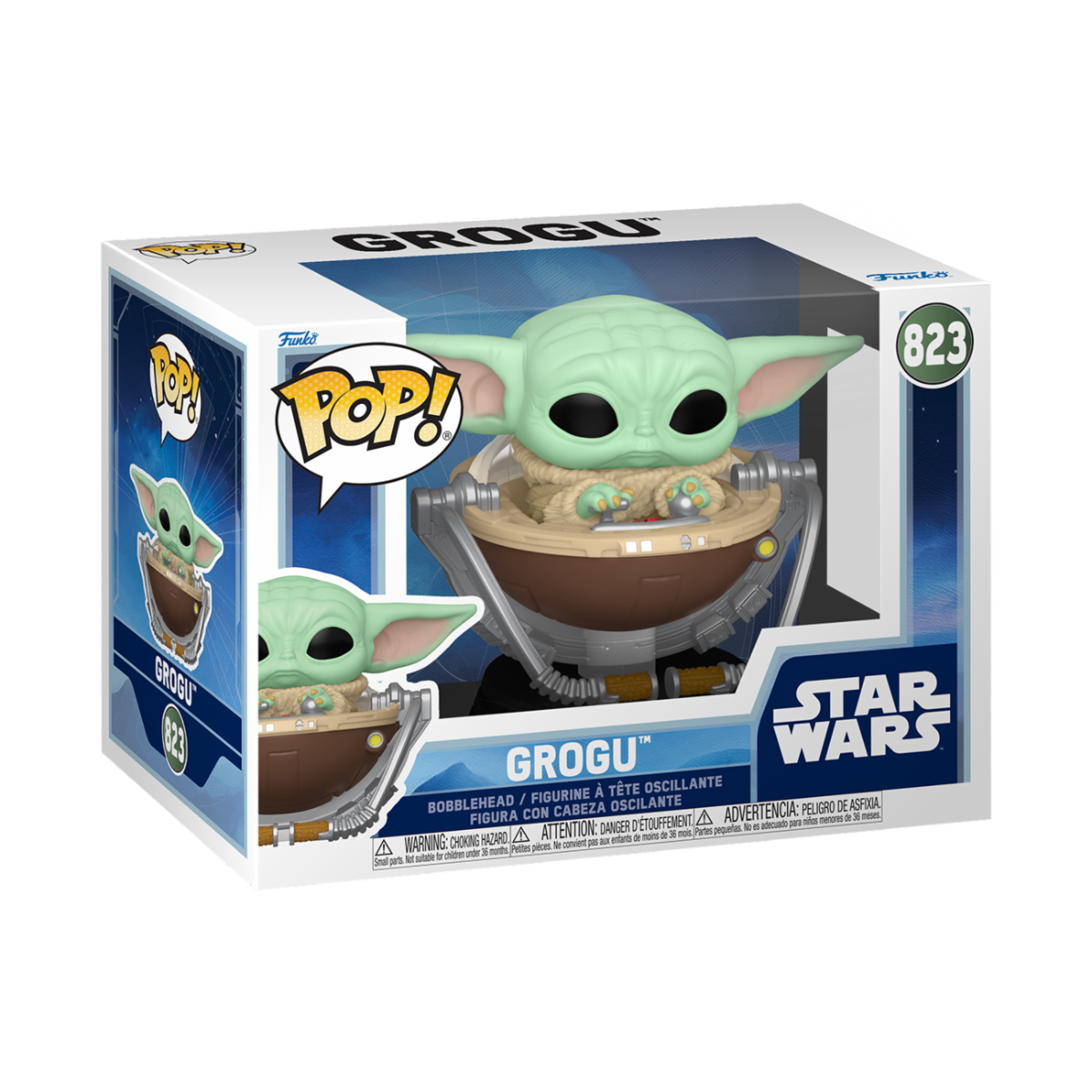 STAR WARS: MANDALORIAN & GROGU (2026) - POP FUNKO VINYL FIGURE 823 GROGU (IN PRAM) 9CM