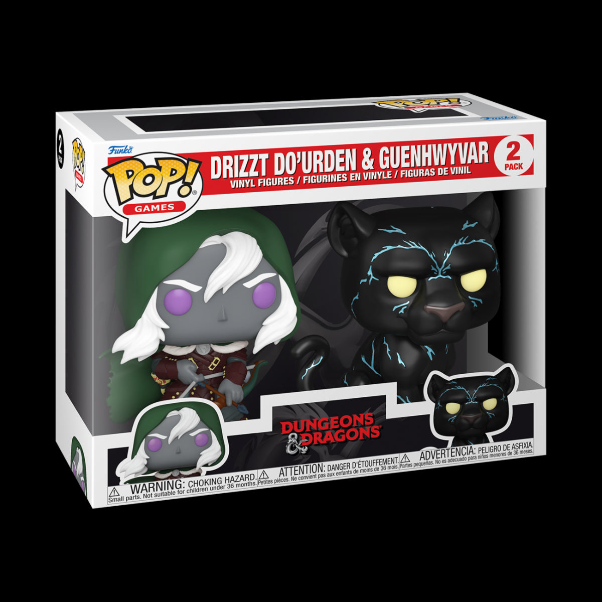 DUNGEONS & DRAGONS - POP FUNKO VINYL FIGURE 2-PACK DRIZZT & GUENHWYVAR 9CM