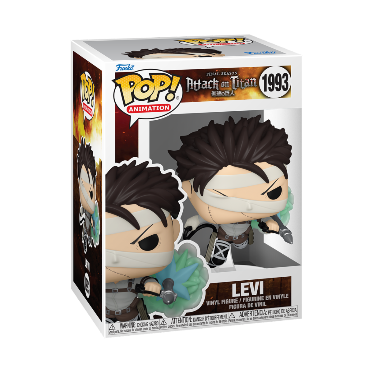 ATTACK ON TITAN - POP FUNKO VINYL FIGURE 1993 LEVI (SP-1) 9CM
