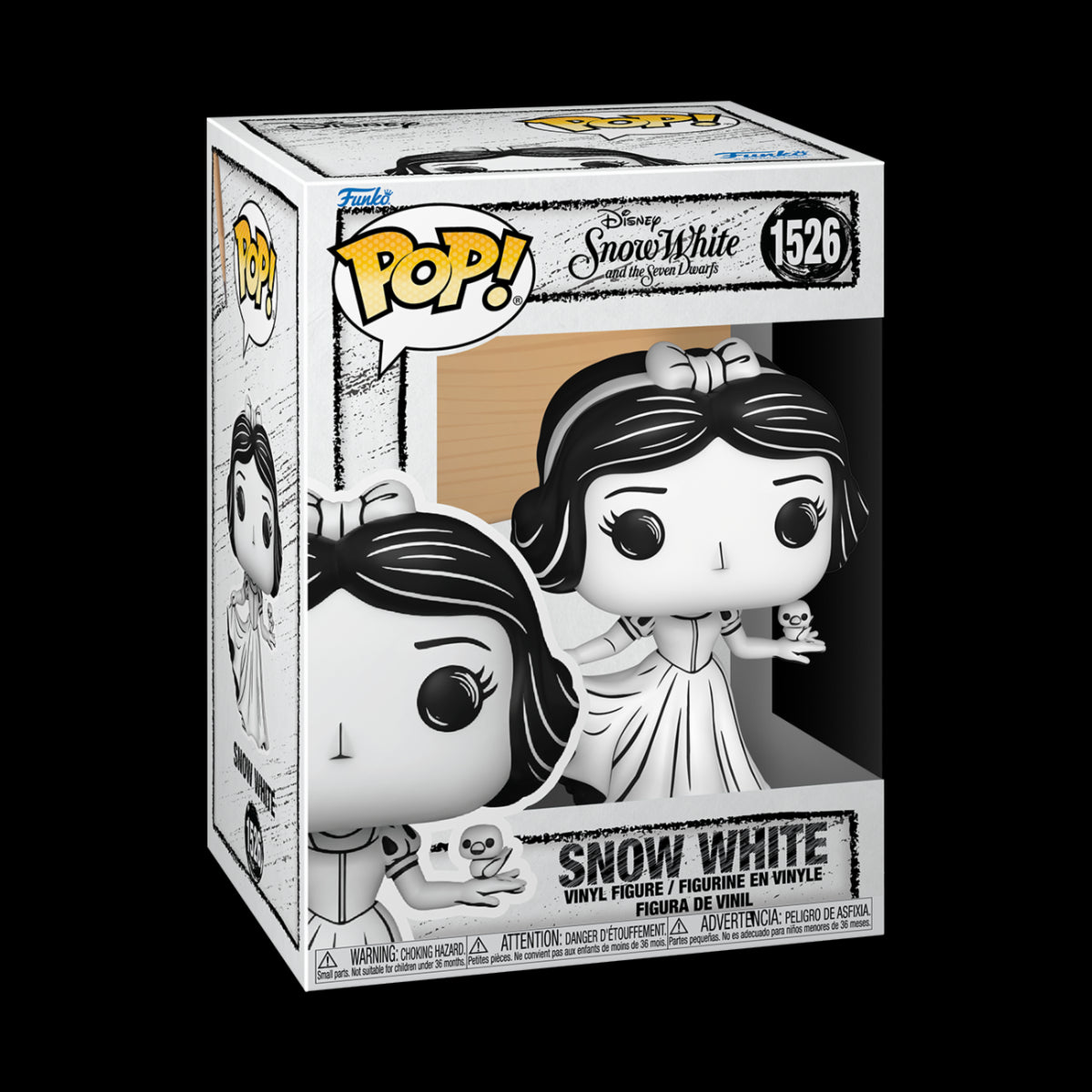 DISNEY: SNOW WHITE - POP FUNKO VINYL FIGURE 1526 SNOW WHITE (SKETCHED) 9CM