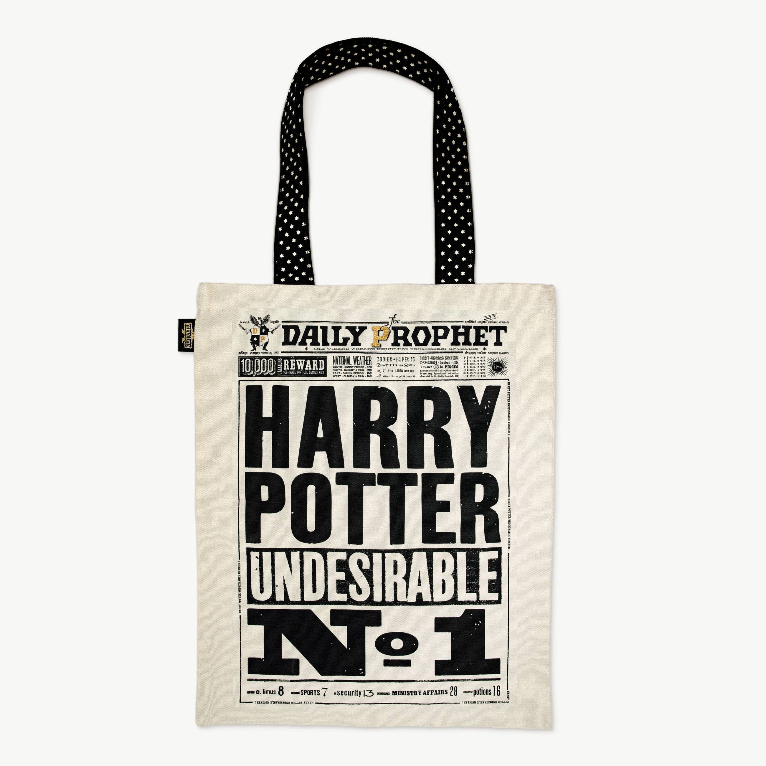HPTOTE11 - THE DAILY PROPHET: 'HARRY POTTER UNDESIRABLE NO.1' - TOTE BAG