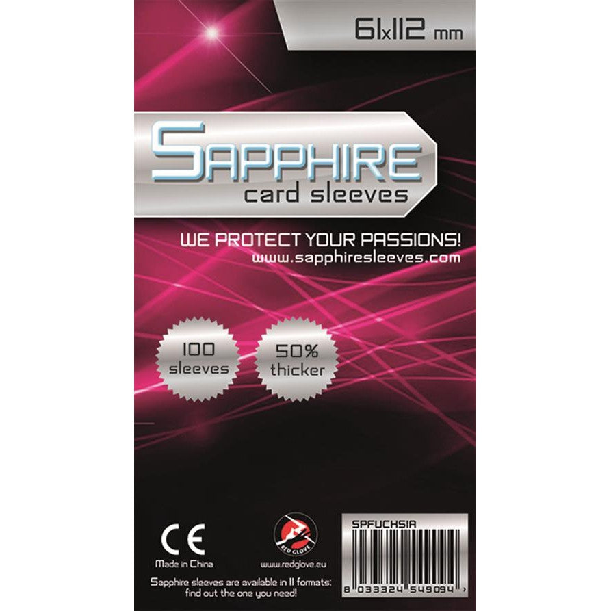 SAPPHIRE FUCHSIA - 100 BUSTE PROTETTIVE 61X112MM