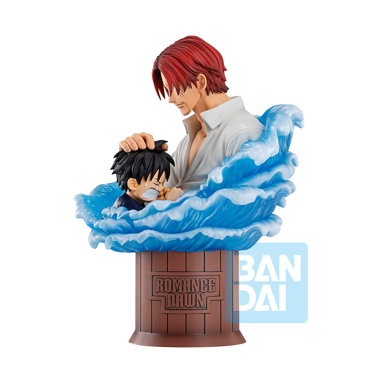 72407 - ONE PIECE - ICHIBANSHO FIGURE FROM RED HAIR PIRATES - SHANKS & LUFFY - STATUA 15CM