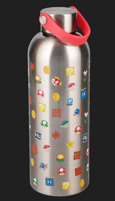 PP15877NN - SUPER MARIO - METAL WATER BOTTLE WITH CARRY LOOP