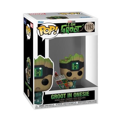 MARVEL: I AM GROOT - POP FUNKO VINYL FIGURE 1193 GROOT PJS W/BOOK 9CM