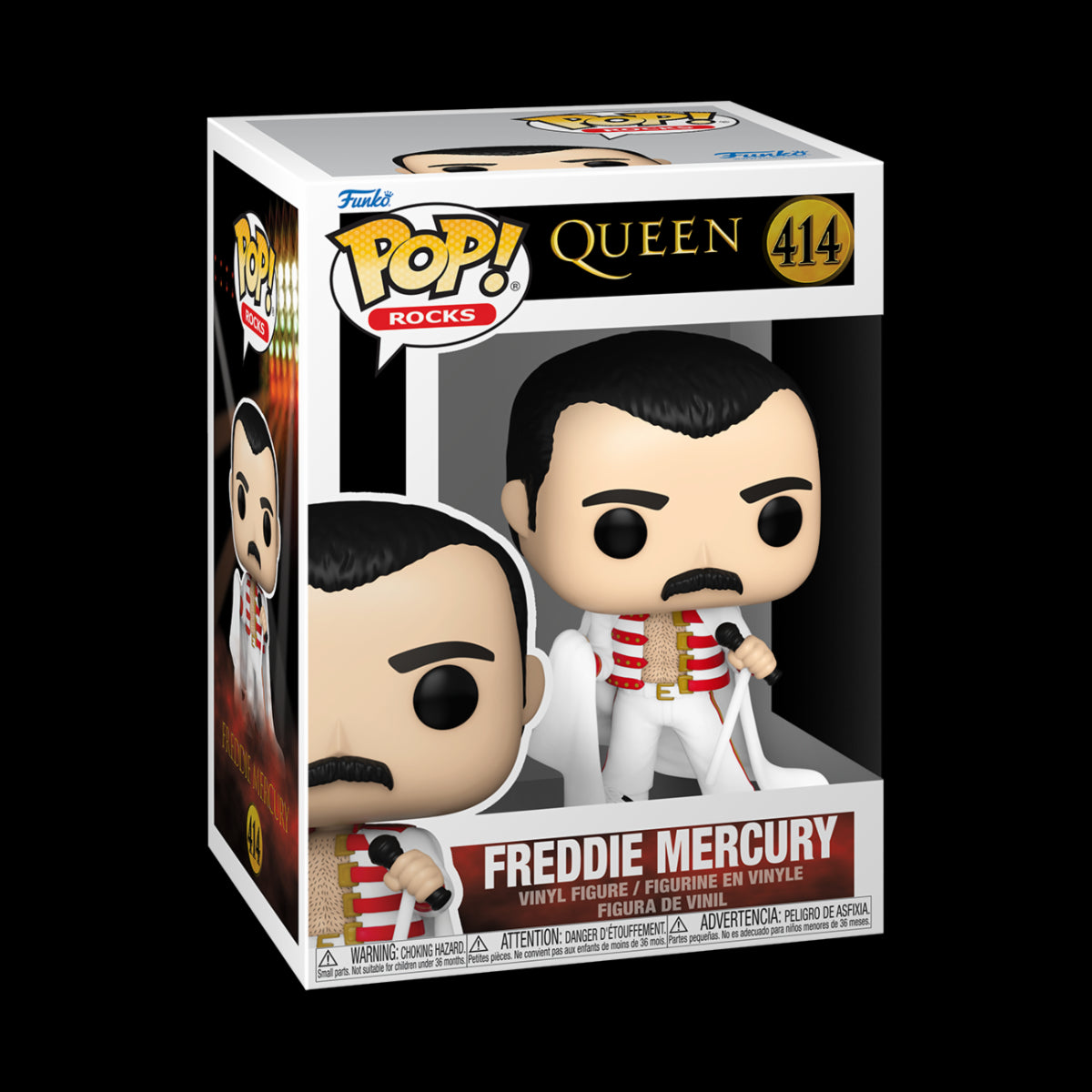 QUEEN - POP FUNKO VINYL FIGURE 414 FREDDIE MERCURY WITH CAPE 9CM
